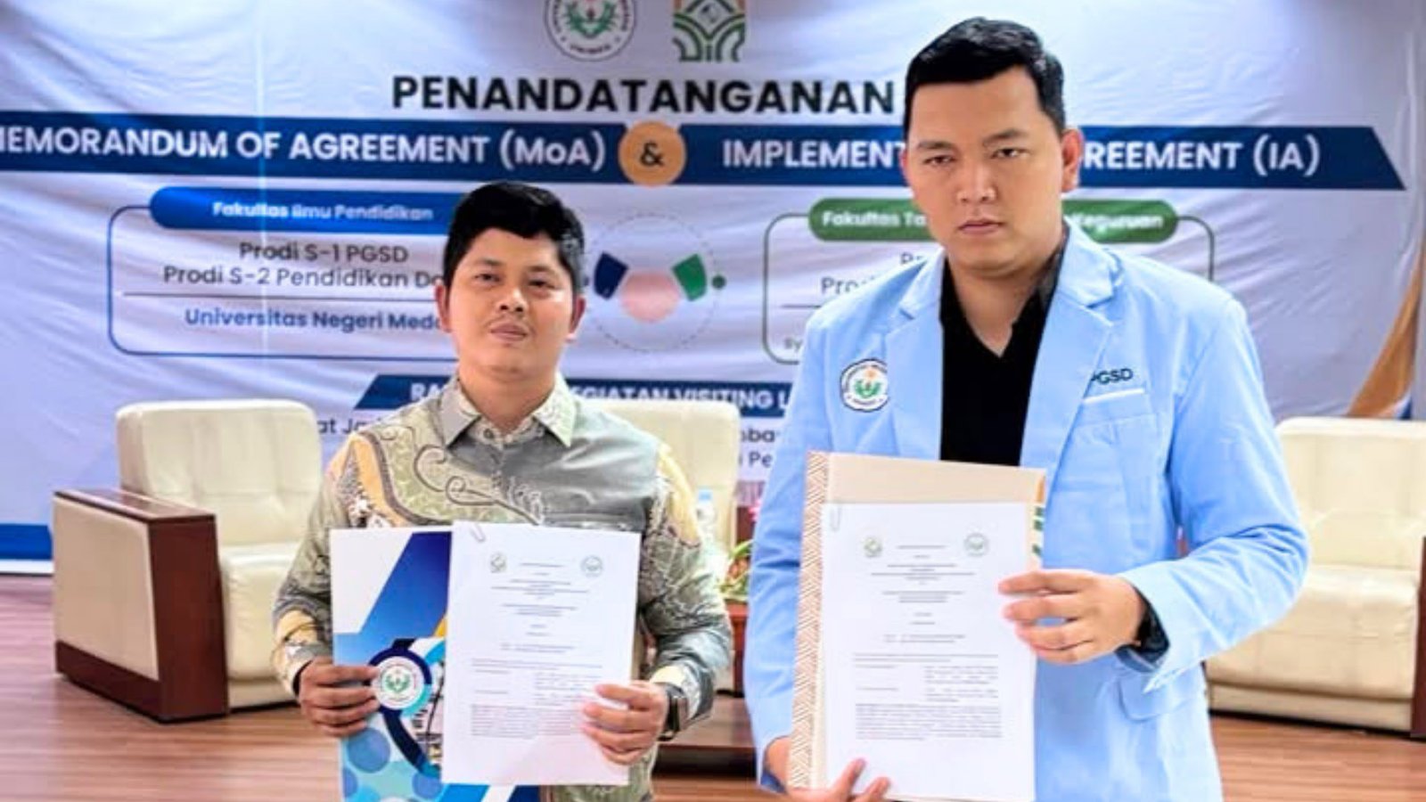 S2 Pendidikan Dasar FIP UNIMED dan S2 Pendidikan Dasar FTIK UIN Syahada Padangsidimpuan Tandatangani MoA dan IA